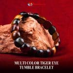 Multi Color Tiger Eye Tumble Bracelet