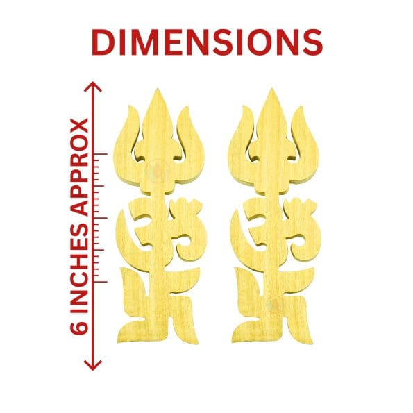 Shriparni Tri Shakti (Swastik Trishul Om) (Pair)