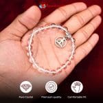 Clear Quartz Crystal Bracelet With Charm