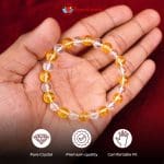 Citrine & Clear Quartz Combination Bracelet