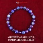 Amethyst Lapis Combination Bracelet 8mm