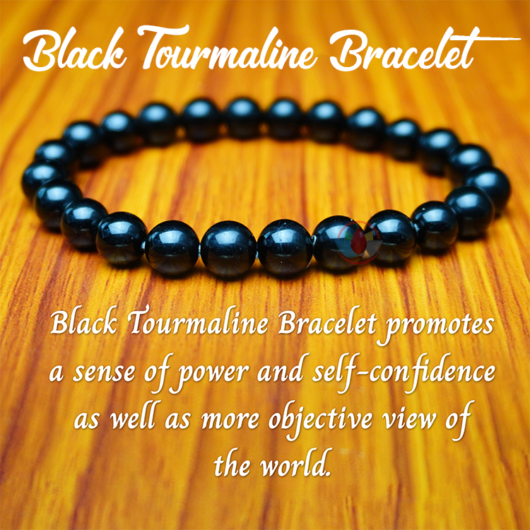 Raw Black Tourmaline Crystal Nugget Bracelet Luna Tide