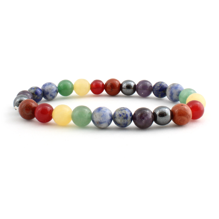 7 Chakra Himalayan Stone Bracelet for Healing | for Women & Men, 8mm Lava Rocks, 7 Chakra Bracelets, Yoga Beads Bracelet Bangle, Great Holiday Gift