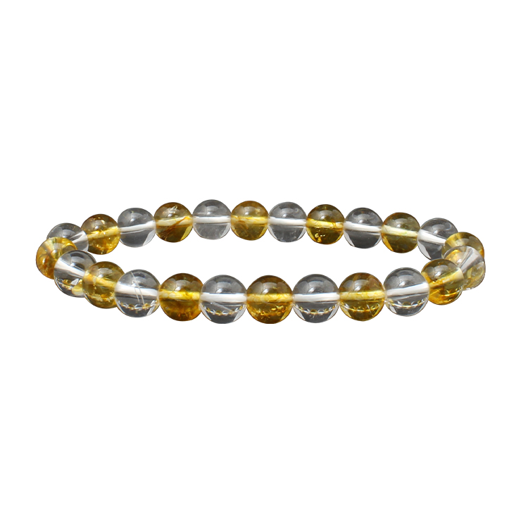 Citrine and Crystal Quartz Mala Bracelet – Buddha Blossom Jewels