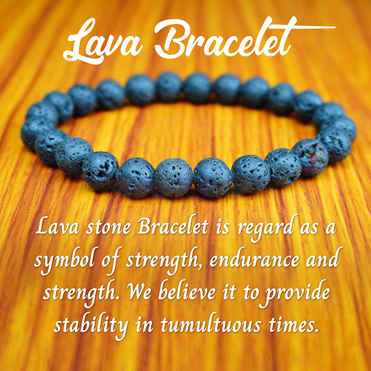 Lava Bracelet 8 mm Beads with Buddha Head Bracelet for Reiki Healing and  Meditation, Protection, Grounding - Stone Bracelet by Reiki Crystal Products