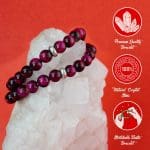 Magenta Color Tiger Eye Bracelet 8mm