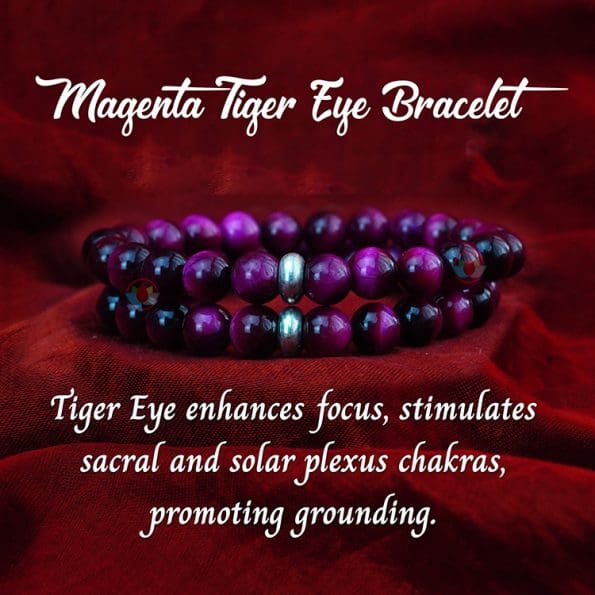 Magenta Tiger Eye Bracelet