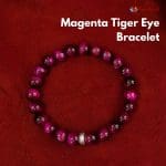 Magenta Color Tiger Eye Bracelet 8mm