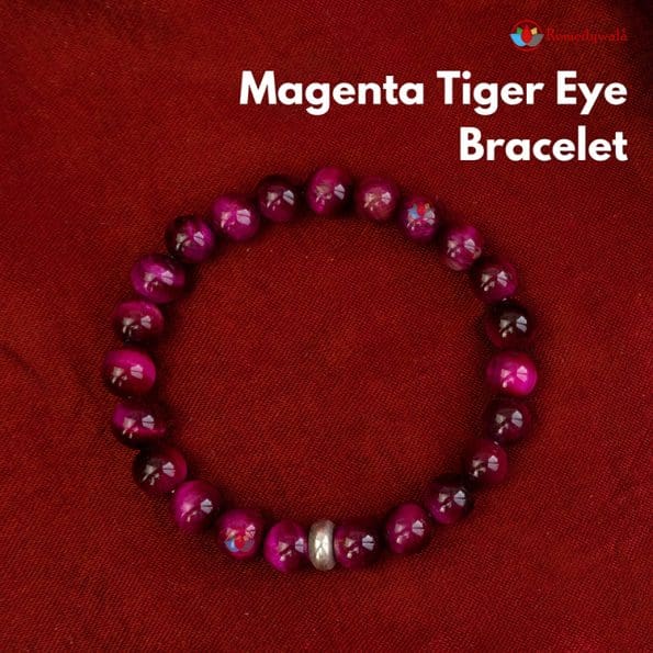 Magenta Tiger Eye Bracelet