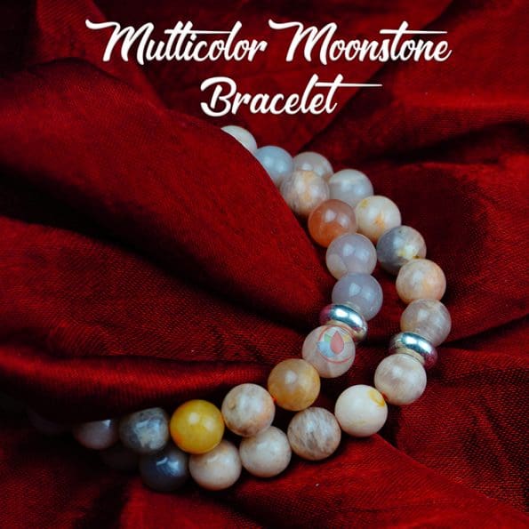 Multicolor Moonstone Bracelet 8mm - Remedywala