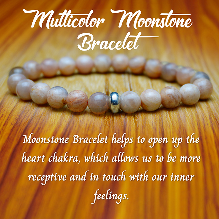 Moonstone Bracelet | Green Moonstone Bracelet | Natural Moonstone |  Gemstone Bracelets | Moon Bracelets | Charm Bracelets – MoDee Craft