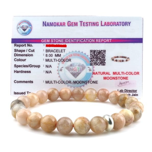 Multicolor Moonstone Bracelet 8mm - Remedywala