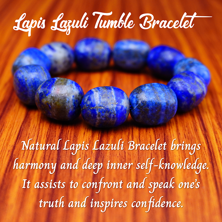 Lapis Lazuli Bracelet 10mm round (1 pc) - Moksa