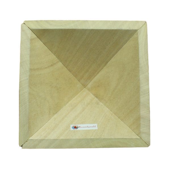 Energized Shriparni -Sriparni Wooden Pyramid (6Inch - Hollow Inside)