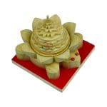 Meru Shriparni (sevan/saven) Shri Yantra Vastu Pyramid Yantra With Tortoise Red Base. (4 Inch)