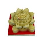 Meru Shriparni (sevan/saven) Shri Yantra Vastu Pyramid Yantra With Tortoise Red Base. (4 Inch)