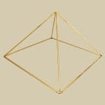 Meditation Brass Pyramid for Healing, Brass Charging Pyramid – Charge Your Healing Crystals and Stones (23 cm)