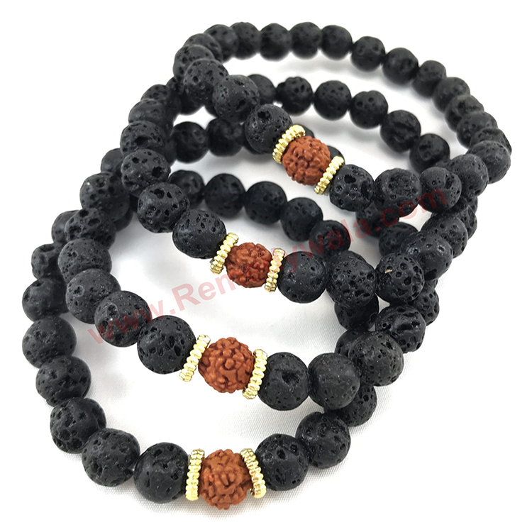 Buy One Lava Rock 8mm Round Bead Bracelet Lava Stone Bracelet Online in  India  Etsy