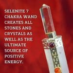 Selenite 7 Chakra Wand