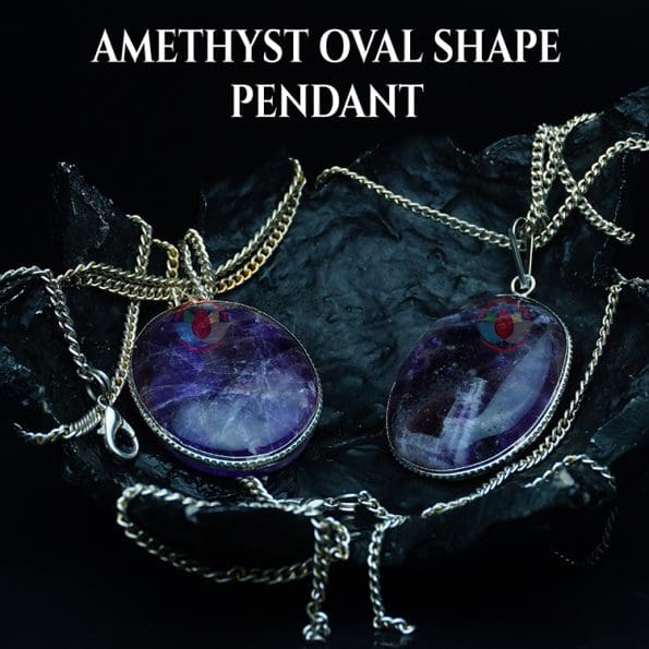 Amethyst Oval Shape Pendant