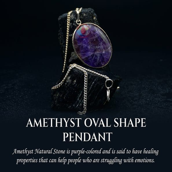 Amethyst Oval Shape Pendant