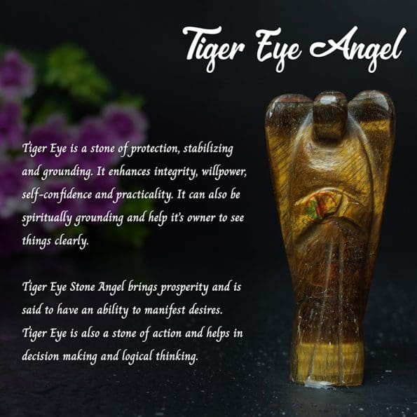 Tiger Eye Angel (3 inch) - Remedywala