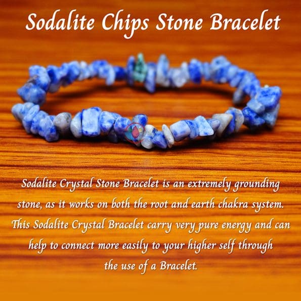 Sodalite Chips Stone Bracelet