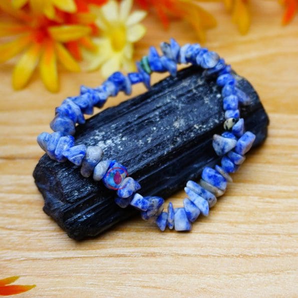 Sodalite Chips Stone Bracelet