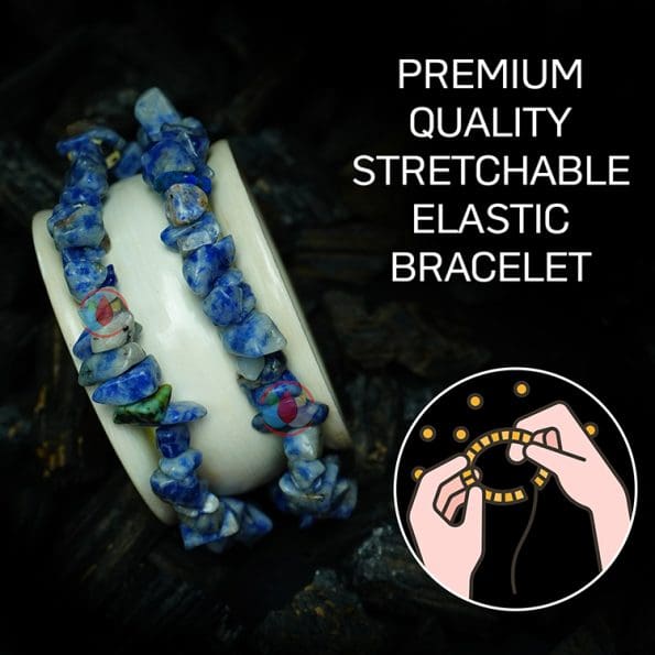 Sodalite Chips Stone Bracelet