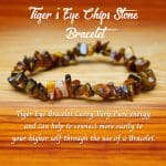 Tiger’s Eye chips Natural Stone Single Bracelet