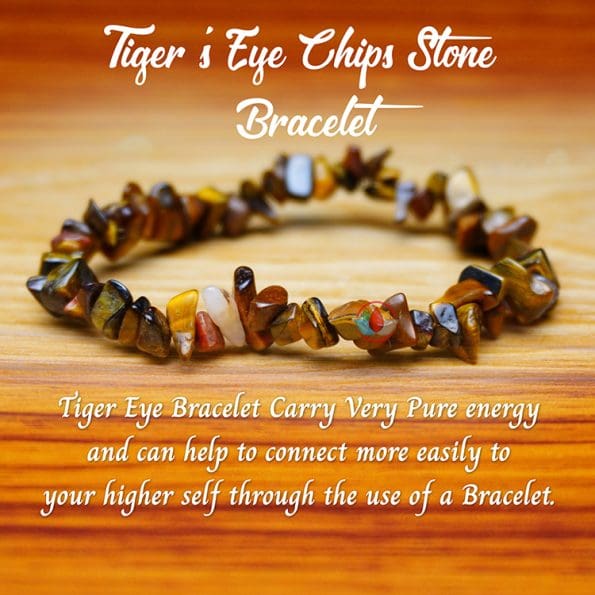 Tiger's Eye Chips Stone Bracelet