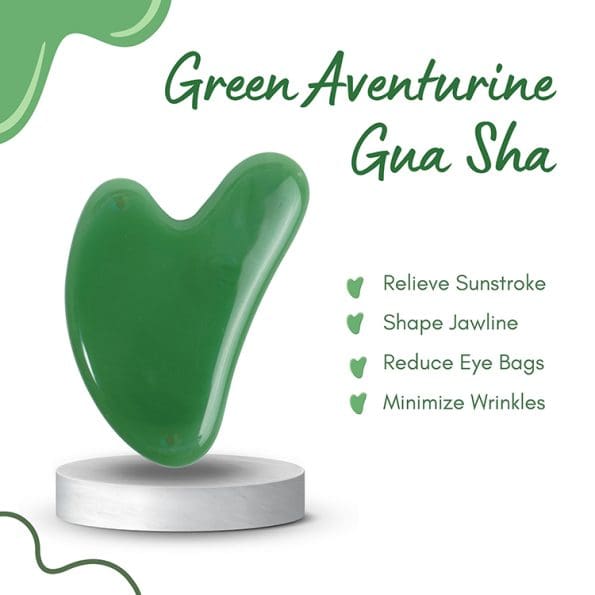 Energized Gua Sha Green Aventurine Facial Tool