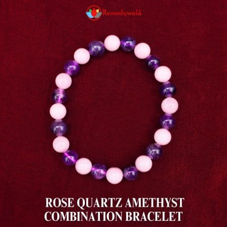 Rose Quartz Amethyst Combination Bracelet 8mm