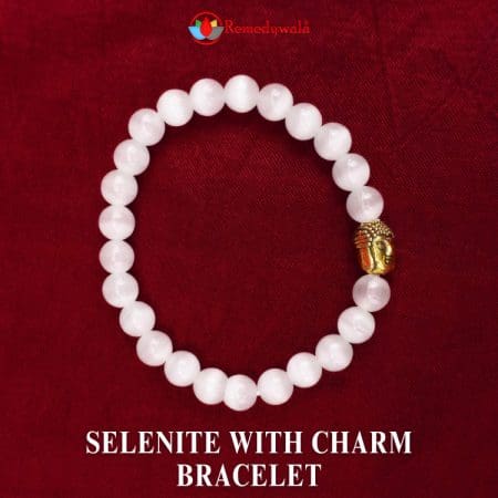 Selenite with Charm Bracelet 8mm