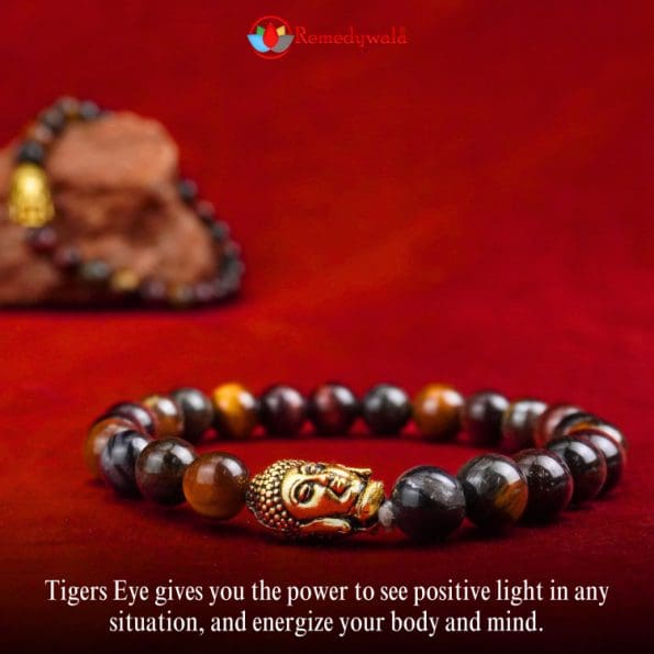 Multicolor Tiger Eye with Buddha Charm Bracelet