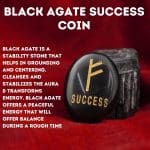 Black Agate Success Printed Coin Success Coin