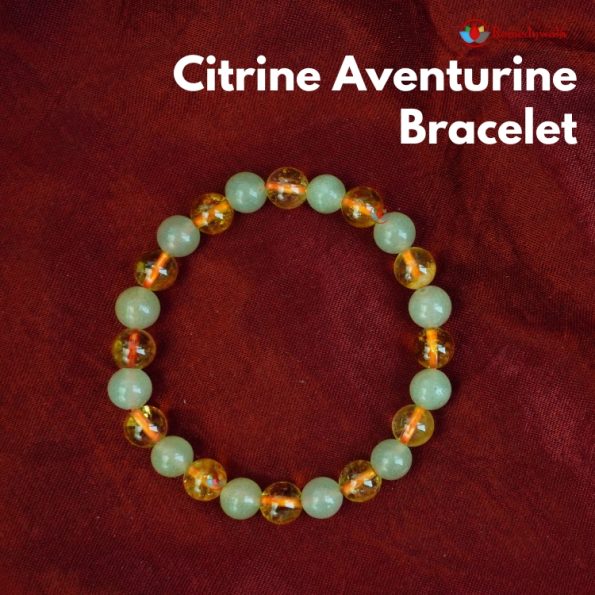 Citrine Aventurine Combination Bracelet 8mm