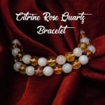 Citrine Rose Quartz Bracelet 8mm