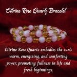 Citrine Rose Quartz Bracelet 8mm