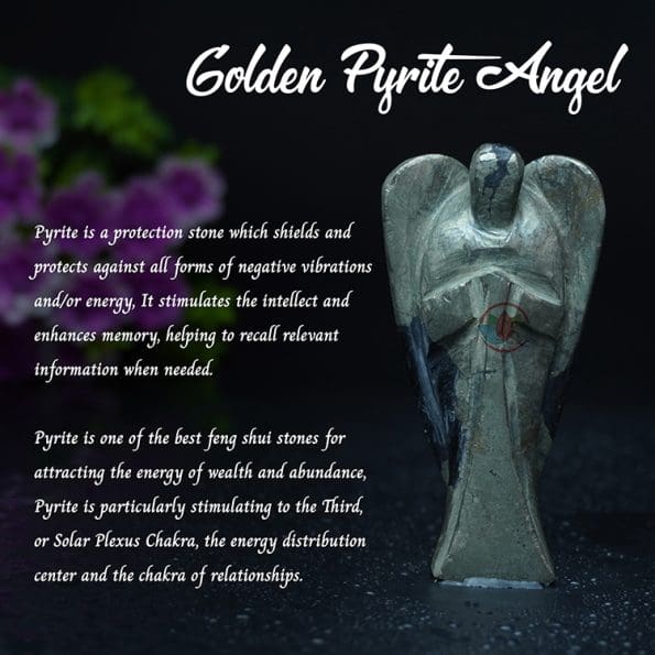 Golden Pyrite Angel (3 Inch) - Remedywala