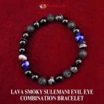 Lava Smoky Sulemani Evil Eye Combination Bracelet 8mm