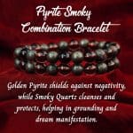 Pyrite Smoky Combination Bracelet 8mm