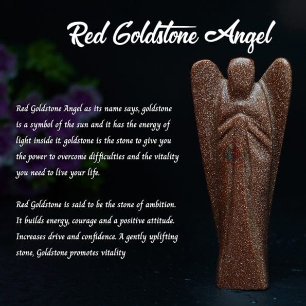 Red Goldstone Angel (3 Inch) - Remedywala