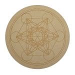 Sacred Geometry Boho Feminine Divinity Magos Circle Crystal Grid Plate (10 Inch Approx)