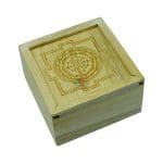 Sri Yantra Sacred Geometry Wooden Box, Cash Box, Bracelet Charging Box.