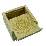 Sri Yantra Sacred Geometry Wooden Box, Cash Box, Bracelet Charging Box.