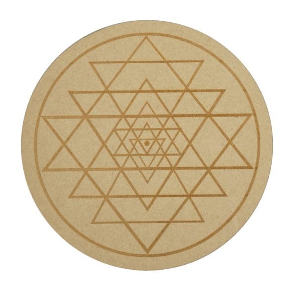 Sriyantra Sacred Geometry Crystal Grid Plate (10 Inch Approx)