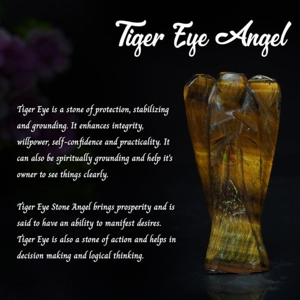 Tiger Eye Angel (2 inch) - Remedywala