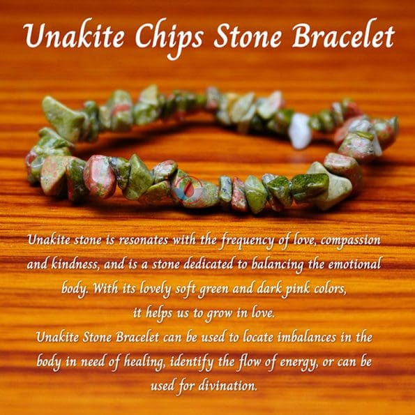 Unakite Chips Stone Bracelet