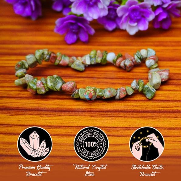 Unakite Chips Stone Bracelet